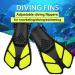 Adjustable Open Snorkeling Swim Fins - Light, Durable for Kids and Adults - Extra Small Yellow - Buy Online on SooperMarket.com