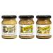 Intrinsic Treats Mustard Bundle with Tracklements Smooth Dijon Mustard 140g Robust Wholegrain Mustard 140g and Spiced Honey Mustard 140g (Pack of 3)