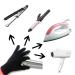 Lessmon Professional Heat Resistant Glove for Hair Styling - Curling Iron and Wand Heat Blocking - Left and Right Hand - Pink Edge Black - Buy Online on SooperMarket.com