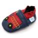 Dotty Fish Soft Leather Baby Shoes. Toddler Shoes for Boys. Non-Slip Suede Soles. 0-6 Months - 4-5 Years 0-6 Months Fire Engine