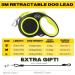 Fida Retractable Dog Lead 5m/16ft for Large Dogs up to 50KG - Green Reflective Ring, Ideal for Daily Walking - Buy Online on SooperMarket.com