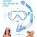 Kids Snorkel Set - 2 Pack Dry Top Mask & Gear for Boys Girls | Anti-Fog, Panoramic View, No Leak Mouthpiece | Scuba Diving & Swimming Equipment with Mesh Bag - Blue & Light Green - Buy Online on SooperMarket.com