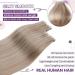 LaaVoo 55cm Tape In Real Hair Extensions - Ash & Light Blonde Highlights 20pcs 50g Remy Seamless Hair Extensions #P18/613 - Buy Online on SooperMarket.com