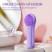 Silicone Face Scrubber Electric Facial Cleansing Brush Skincare Tools with Magnet Charger for Deep Cleaning|Gentle Exfoliating|Massaging (Purple) - Buy Online on SooperMarket.com