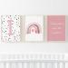 Pompom Prints Set of 3 Girls Bedroom Prints Rainbow Nursery Prints Scandi Boho Style Nursery Decor Playroom Prints Picture Frames not Included (5x7 Inch I) 5x7 Inch I