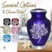 Purple Cremation Urn with Velvet Bag - Large Memorial Ashes Urn for Male & Female - Honour Your Loved One with this Rose Urn for Ashes - Buy Online on SooperMarket.com