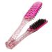 Buy Hair Straightening Splint Comb for Women | Double-Sided Clamp Brush | High-Temperature Resistant Tool for Home Salon | Rose Red Color - Buy Online on SooperMarket.com