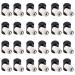 BENECREAT 24Sets Essential Oil Roller Inserts Kit Stainless Steel Roller Balls and Black Bottle Cap for 5 15ml Essential Oils Cosmetics Bottle 9mm inner diameter