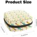 Yellow and Blue Fish Hook Sanitary Napkin Storage Bag - Portable Period Pouch for Women and Teens - Multi-Colored - Buy Online on SooperMarket.com