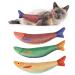Osdue Catsmint toys 3 pieces of fish cat mint toys simulation fish catnint teeth cleaning dental cat toys plush fish toys for cat and kitten