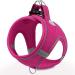 Joyal dog harness reflective soft padded dog dishes Air-Mesh breathable breast dishes for small medium-sized dogs M bright pink M-breast: 42-47cm hot pink