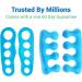 ViveSole Toe Stretchers Separators (4 Pieces) - Gel Therapeutic Spa Spacer for Bunions, Hammer Toe, Plantar Fasciitis - Metatarsal Pain Relief - Blue Medium - Buy Online on SooperMarket.com