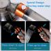Switch Control Shower Head - Water Saving Soft Spray with Mineral Stone Beads - Orange - Buy Online on SooperMarket.com