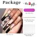 Runrayay Black Butterfly Press-On Nails for Women & Girls | Long Full-Cover Nail Tips with Nail Fans | Festival & Salon Quality - Buy Online on SooperMarket.com