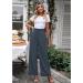 Vetinee High Waisted Wide Leg Casual Dress Pants with Pockets - Folkstone Gray - Buy Online on SooperMarket.com