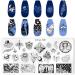 Niceneeded Starry Sky Nail Art Stamp Plates Set - 5 Piece Nail Stamp Templates with Moon & Star Designs for Creative Nail Art - Buy Online on SooperMarket.com