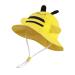 LANGZHEN Beach Sun Protection Hat for Baby Girls Adjustable Toddler Kids Hat Wide Brim Summer Play Hat with Chin Strap Yellow - Bee 6-12 Months