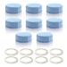 Maymom Solid Lids with Sealing Ring for Standard Sized Bottles  Bottles Lids  Compatible with Medela Bottles  Ameda  and Small Sized Nuk  Playtex  Gerber Bottles  Lifefactory Bottle  8pc (Blue)
