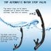 AQUA A DIVE SPORTS Dry Snorkel for Snorkeling, Scuba Diving & Swimming - Adult & Youth - Top Dry Valve, Silicone Mouthpiece - All Black - Buy Online on SooperMarket.com