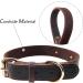 Tagme Personalized Leather Dog Collar for Medium & Large Dogs - Custom Engraved Name & Phone Number - Brown (L) - Durable & Stylish - Buy Online on SooperMarket.com