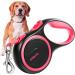 Edipets dog leash extendable inserable 3 5 and 8 meters flexible band for legal and walks dog leash rolleine flexileine retractable (pink 5 meters 50kg) pink to 50kg