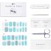 DANNI & TONI Sea Breeze Gel Nail Wraps Set - 28 Stickers, Salon-Quality Manicure Stickers with Sky-Blue Design - Buy Online on SooperMarket.com