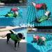 Durable Adjustable Dog Life Jacket | Ripstop Pet Safety Vest with Rescue Handle | Enhanced Buoyancy for Anxiety-Free Swimming | Small Medium Large Dogs | Green Dinosaur Design - Buy Online on SooperMarket.com