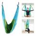 Cocoarm anti-heavy-aerial yoga fitness hanging handle inversion-swing-sling hammock including hammock straps with handle instructions fabric bag (sky blue and fruit green)