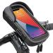 Waterproof mobile phone holder mobile phone holder bicycle steering pocket 360 rotatable outdoor bicycle bracket mobile bracket holder bicycle handlebar pocket bicycle pocket with rain hood for 7 inch smartphone GPS 20 10.5 7 centimeter gray