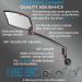 BriskMore Handlebar Bike Mirror - Scratch Resistant Glass Lens - Adjustable & Rotatable Rearview Bicycle Mirror - Silver Lens - Left Side - Buy Online on SooperMarket.com