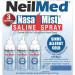 NeilMed NasaMist Saline Spray 177mL. All Natural pH Balanced & Buffered Solution - Soothe Moisturize and Cleanse Using Specially Designed tip. Contains 3 canisters - Buy Online on SooperMarket.com