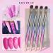 Saviland Acrylic Nail Brush Set - 4 Pcs Multicolored Acrylic & Gel Brushes (Size 10/12/14/16) for Nail Art - Perfect Gift for Women - Buy Online on SooperMarket.com