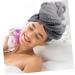 Quick Dry Absorbent Hair Towel & Shower Cap for Women - Large Grey Hair Drying Cap Essentials - Buy Online on SooperMarket.com