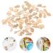 Warmhm 50pcs Wooden Animals & Plants DIY Wood Slices - Unfinished Crafts Ornaments for Home D cor - Buy Online on SooperMarket.com