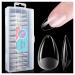 Gelike ec Short Nail Tips 240PCS Clear Nail Tips Kit for Soak Off Nail Extensions Pre-Buff PMMA Soft Gel Full Cover Nail Tips Break Resistant Gel Nail Tips Resin Fake Nails Tips 12 Size-SHORT ALMOND 240-s-almond