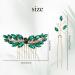 inSowni 7 Pieces Vintage Proms Bridal Wedding Glitter Emerald Green Rhinestone Crystal Gold Metal Hair Side Combs Slides U-shaped Hair Pins Accessories for Women Flower Girls Brides Bridesmaids - Buy Online on SooperMarket.com