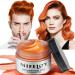 Orange Temporary Hair Color Wax Instant Natural Hairstyle Cream Styling Pomades for Girl Women Youth Disposable Coloring Mud for Party Cosplay DIY Halloween 4.23oz