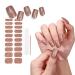 Semi Cured Gel Nail Strips Gel Nail Stickers - 20 Pcs Nail Stickers for Nail Art - Soft Self-Adhesive Gel Nail Wraps Easy Apply & Remove for Salon-Quality Manicure Kit (UV/LED Lamp Required)(BSS-0342)