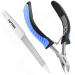 Professional 1/2 Jaw Cuticle Cutter Cuticle Nipper Stainless Steel Manicure Feet Hands Ingrown Toenail Cuticles Cuticle Scissors (Light Blue)
