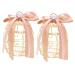 COOLHIYA Bird Cage 2pcs Box Bell Creative Treats Birdcage Wedding Sweets Birthday for Party Shaped Golden 8.3X6.7CM