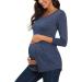 Love2Mi Maternity Short Sleeve Pregnancy T-Shirt XL Navy-l - Summer Tunic - Buy Online on SooperMarket.com