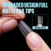 TOMICCA Long Oval French Edge Nail Tips 510pcs - Clear Matte Half Cover False Nails for Acrylic Extensions - 15 Sizes Artificial Nails for Salon Use - Buy Online on SooperMarket.com