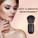 Retractable Kabuki Brush - Cute Capsule Travel Makeup Brush for Liquid Foundation & Powder - Perfect for Contour & Blush - Black - Buy Online on SooperMarket.com