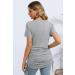 Sosolism 4 in 1 Maternity Nursing Dress XL Light Grey - Short Sleeve Breastfeeding Top - Buy Online on SooperMarket.com