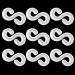 Tegg Loom Band Clips 200 PCS Clear Plastic S Clips Rubber Band Clips for DIY Bracelet Making
