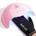 Modelones UV Light for Gel Nails with UV Gloves 48 W Nail Dryer with 3 Timer Settings Nail Lamps for Gel Polish Professional UPF99+ UV Protection Gloves for Nail Art Manicure