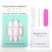 Buy Novo Ovo White Holographic Press-On Nails - Angular Artificial Fingernails with Glue | International Shipping Available - Buy Online on SooperMarket.com