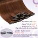 Buy Laavoo Clip In Extensions | Real Hair 70g 30cm Auburn Brown - Smooth & Stylish Red-Brown Clip-Ins - Buy Online on SooperMarket.com