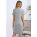 Sosolism 4 in 1 Maternity Nursing Dress XL Light Grey - Short Sleeve Breastfeeding Top - Buy Online on SooperMarket.com