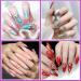 Melliex 100 Pieces Dual Nail Forms Set - Professional Nail Extension Kit with Dual-Ended Brush Nail Tips Clips & File for UV Acrylic Nails - Buy Online on SooperMarket.com